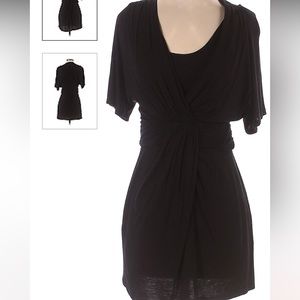 WHBM Womens Small Black Casual V-Neck Dress
